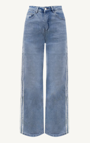 The Musthaves High Waist Denim Jeans Met Bies Blue