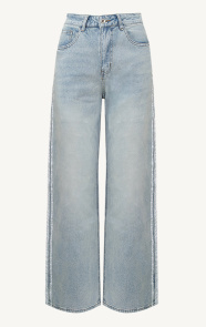 The Musthaves High Waist Denim Jeans Met Bies Light Blue