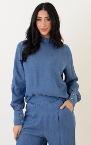 The Musthaves Long Sleeve Blouse Denim