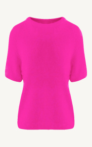 The Musthaves Oversized Soft Trui Korte Mouw Neon Roze