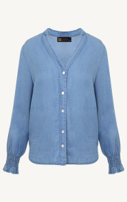 The Musthaves Pofmouwen Blouse Light Denim