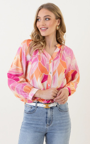 The Musthaves Viscose Blouse Met Print Multicolor