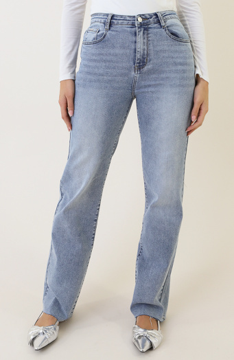 Wide Leg Jeans Blue Stretch FMH