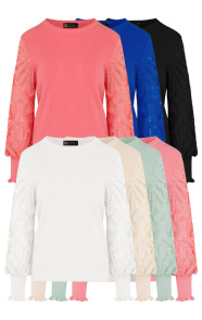 The Musthaves Musthave Deal Lace Sleeve Soft Truien