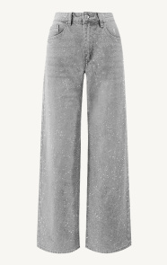 The Musthaves Strass Denim Jeans Wide Leg Grey