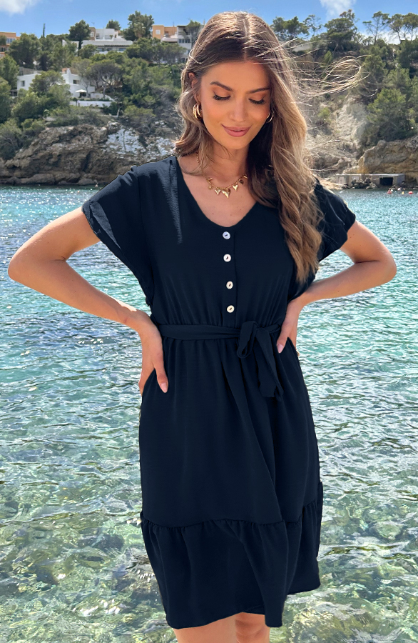 Portofino Jurk V-Hals Night Blue