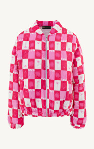 The Musthaves Bomber Jacket Classic Print Fuchsia