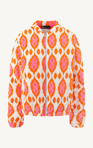 The Musthaves Bomber Jacket Classic Print Oranje