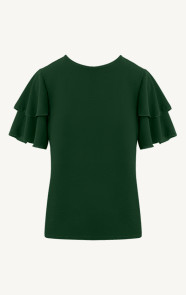 The Musthaves Mila Ruffle Top Dark Army