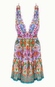 The Musthaves Spaghetti Jurk Multicolor Roze