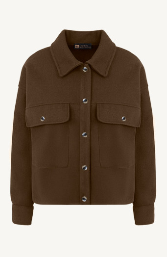 Soft Jacket Met Klepzakken Choco