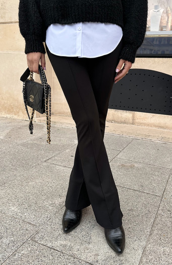 Detailed-Flared-Broek-Zwart-2