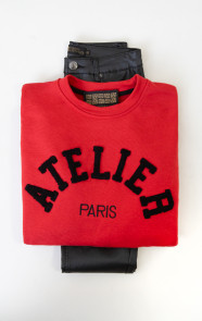 The Musthaves Oversized Atelier Paris Sweater Bright Red