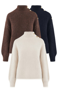 The Musthaves Musthave Deal Wollen Sweater Met Knopen