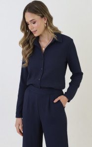 The Musthaves LA Knopen Blouse Marine