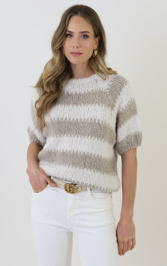 The Musthaves Soft Striped Sweater Ecru