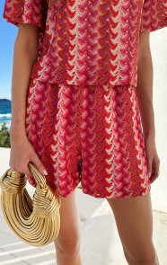 The Musthaves Cotton Crochet Look Short Multicolor