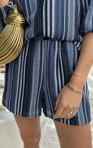 The Musthaves Gehaakte Short Blauw