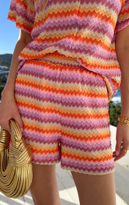 The Musthaves Knitted Zigzag Short Multicolor