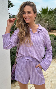 The Musthaves Oversized Detailed Blouse Lila