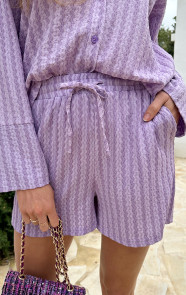 The Musthaves Oversized Stretch Short Lila