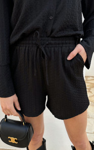 The Musthaves Oversized Stretch Short Zwart