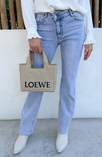 Schuine Knoop Wide Fit Jeans