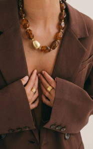 The Musthaves Marble Ketting Choco Gold