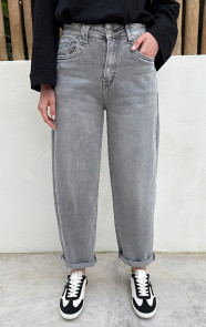 The Musthaves Barrel Jeans Stretch Grey