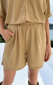 The Musthaves Lurex Viscose Short Goud