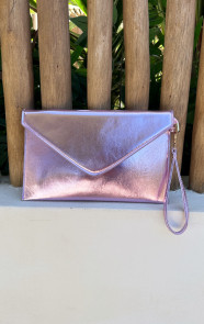 The Musthaves Metallic Clutch Roze
