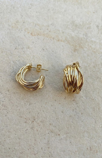 Twisted Hoop Oorbellen Goud