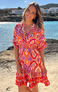 The Musthaves Viscose Ruffle Laagjes Jurk