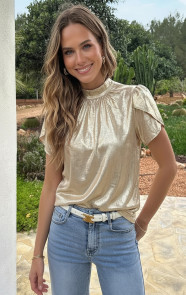 The Musthaves Liv Col Top Metallic