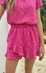 The Musthaves Liv Ruffle Skort Print Roze