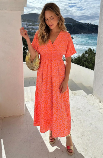 Maxi-Jurk-Mousseline-Leopard-Neon-Orange-66-4