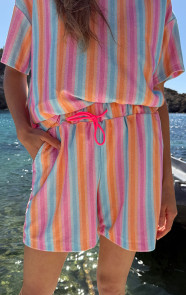 The Musthaves Striped Short Badstof Multicolor