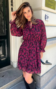 The Musthaves Floral Luxury Jurk Rood