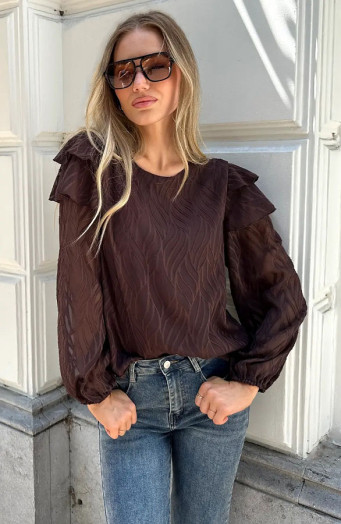 Noa-Ruffle-Blouse-Choco-6