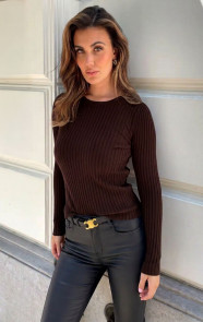 The Musthaves Long Sleeve Top Ultra Soft Choco